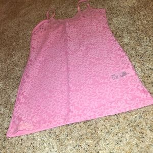 Aeropostale Lacey Camisole Top with adjustable straps in pink. Size Medium